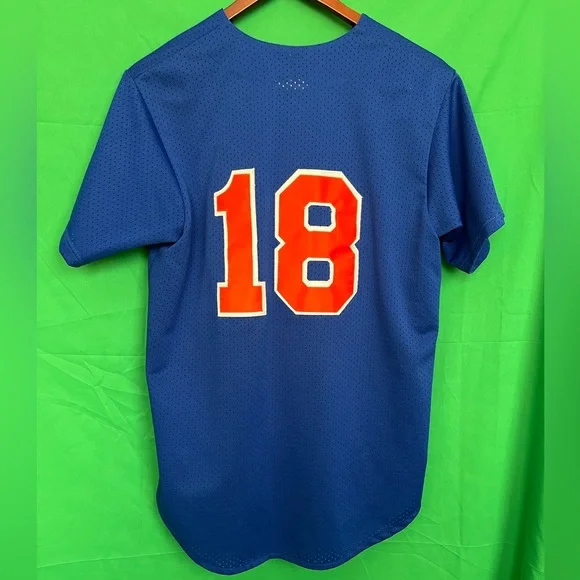 Mets jersey #18, blue adult size large - Picture 3 of 7
